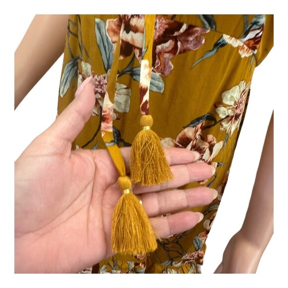 Xhilaration Women Maxi Sundress SZ S Floral Ruffle Tiered Strappy Sleeveless NWT - Picture 7 of 14